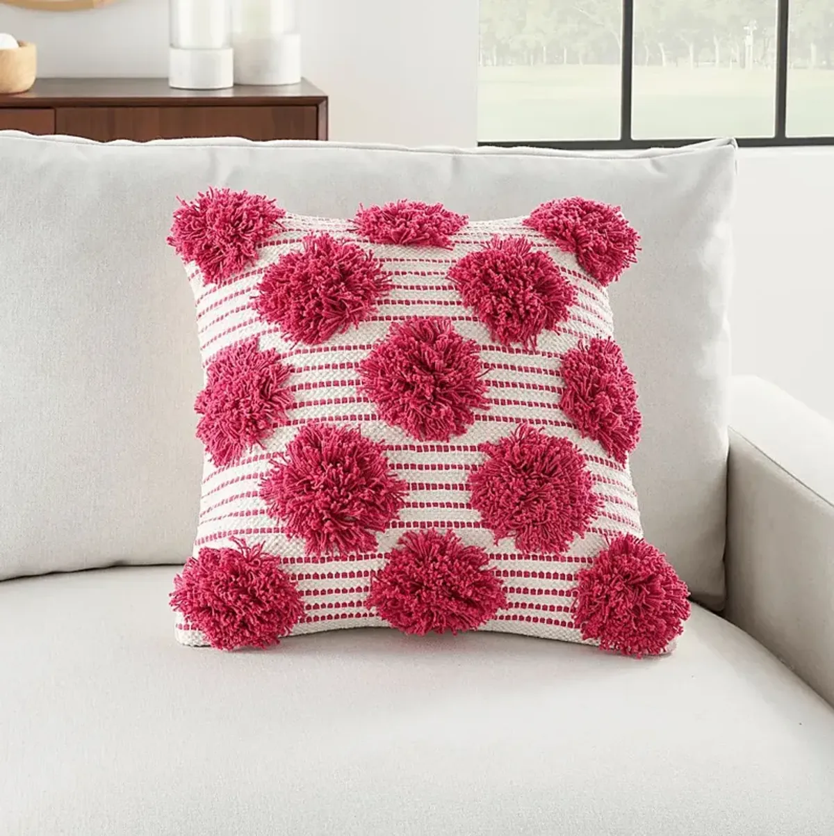 Kids Tuffnell Pink Throw Pillow