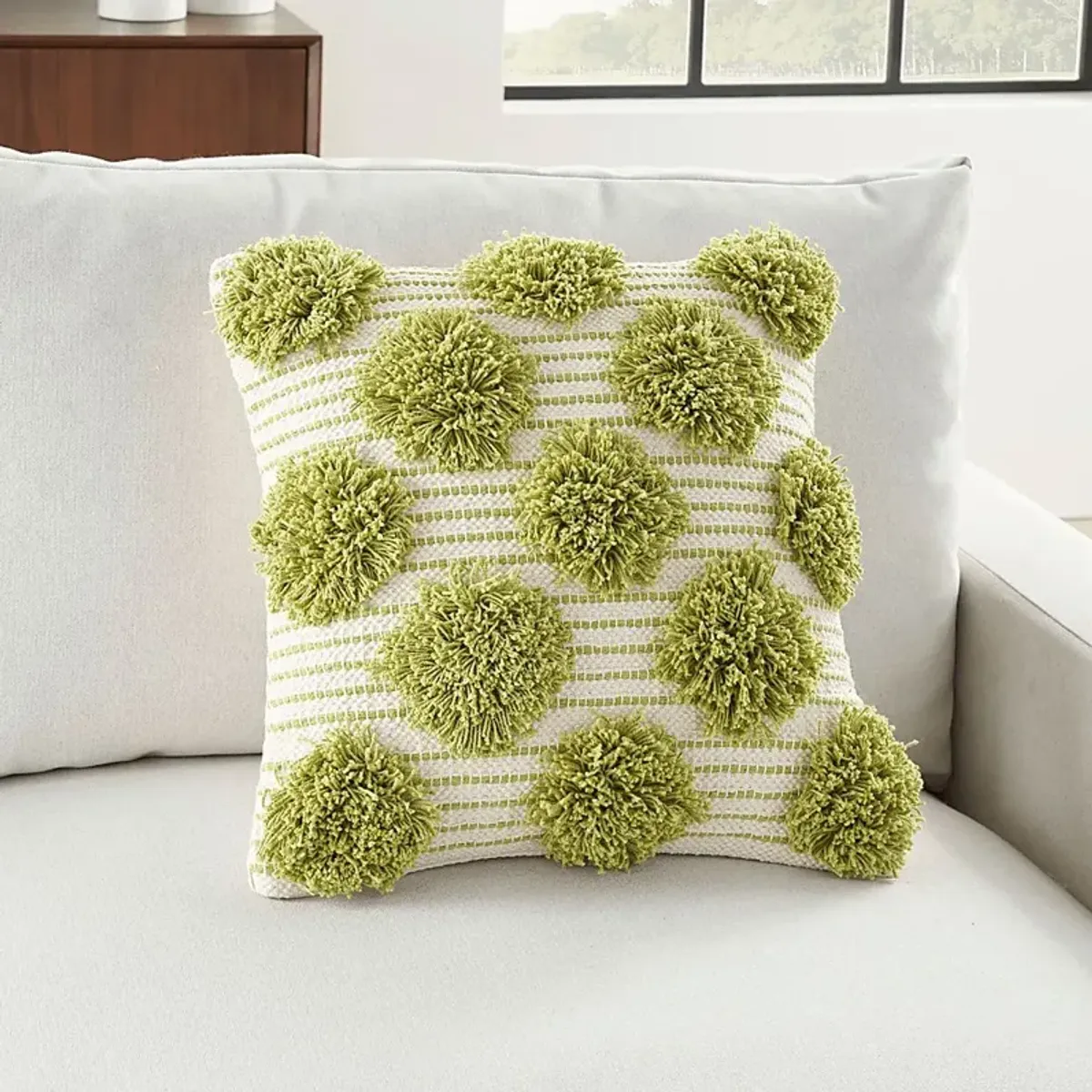 Kids Tuffnell Green Throw Pillow