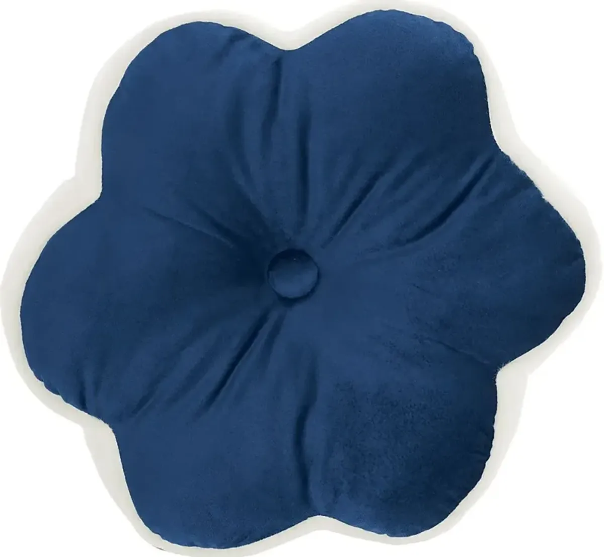 Kids Floral Bloom Navy Throw Pillow