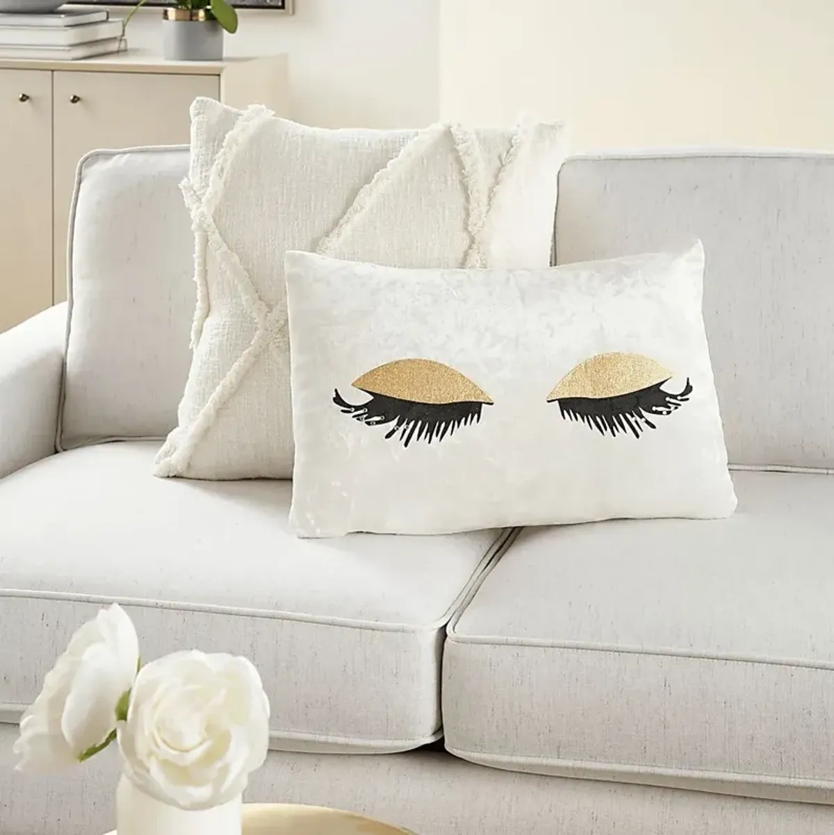 Kids Lash Park Gold Throw Pillow