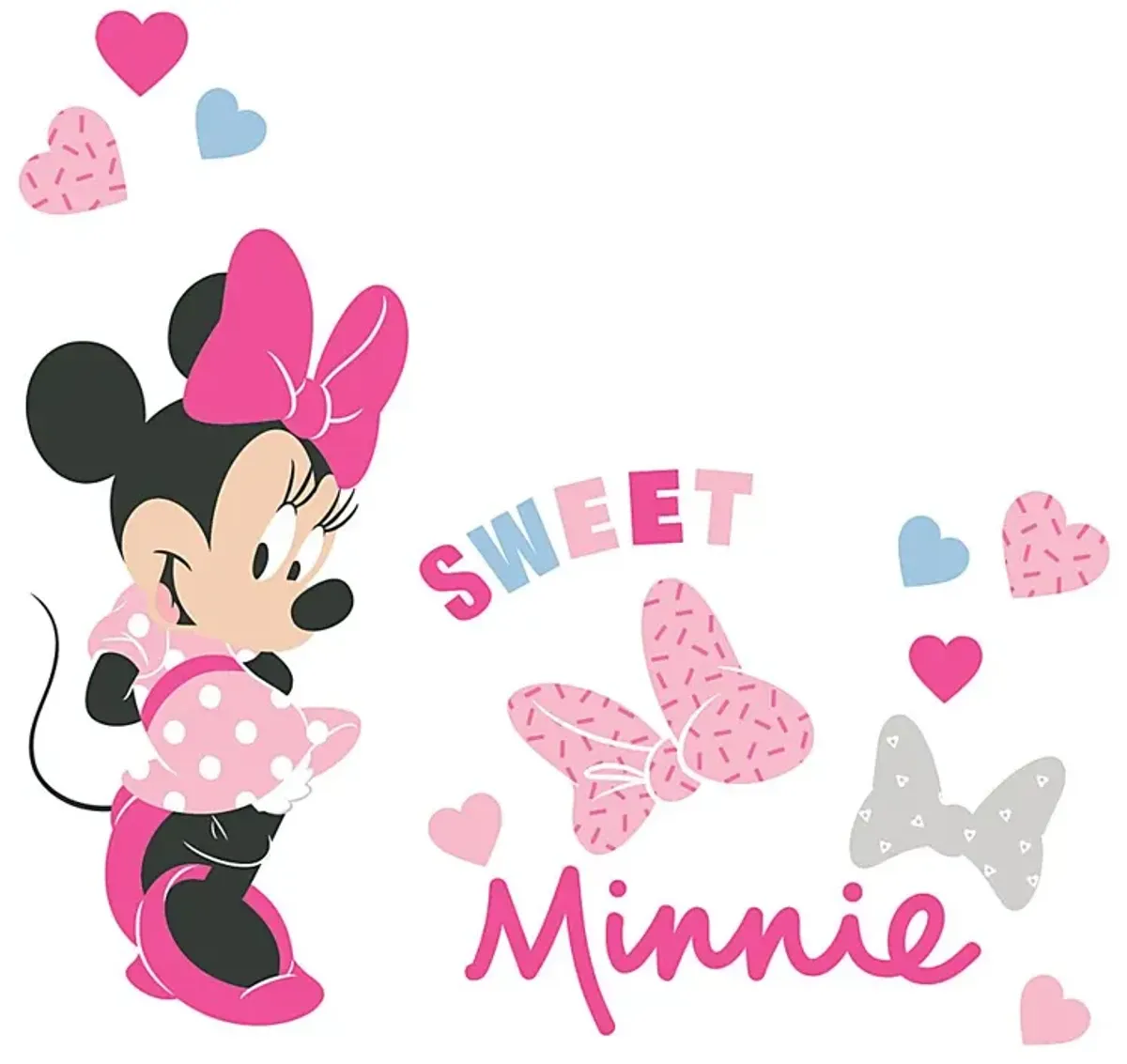 Kids Minnie Mouse Love Pink Wall Decals