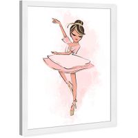 Kids Ballerina Girlie Pink Wall Art