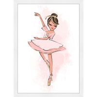 Kids Ballerina Girlie Pink Wall Art