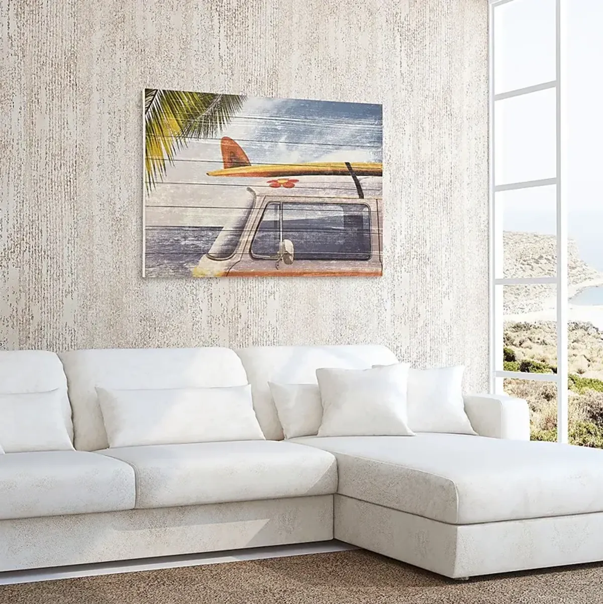 Kids Beach Getaway Blue Wall Art