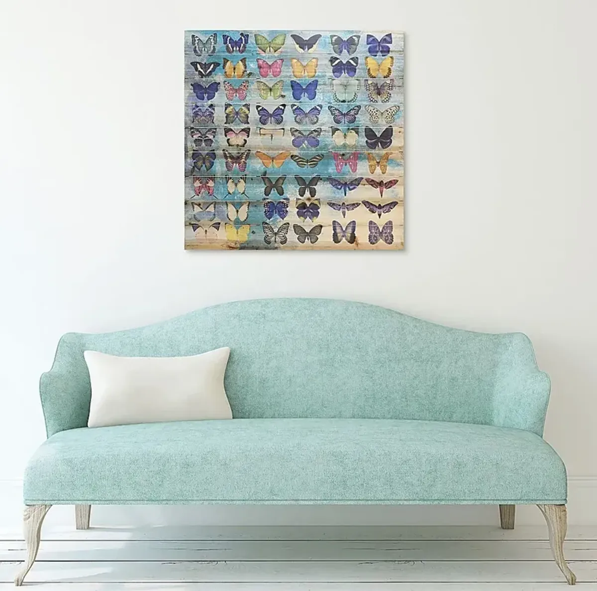 Kids Butterfly Family Rainbow Wall Art