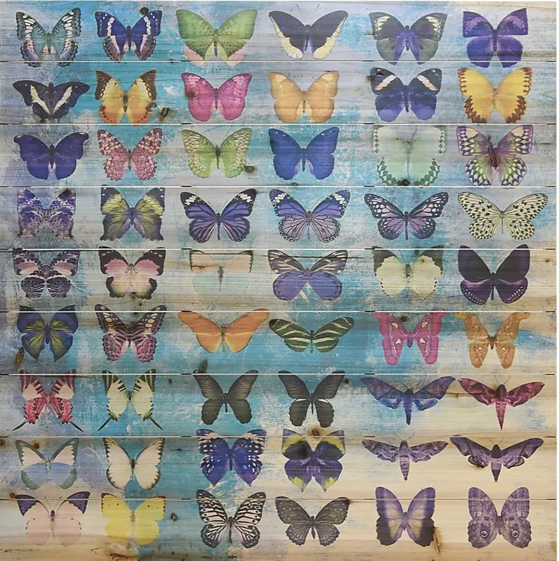 Kids Butterfly Family Rainbow Wall Art