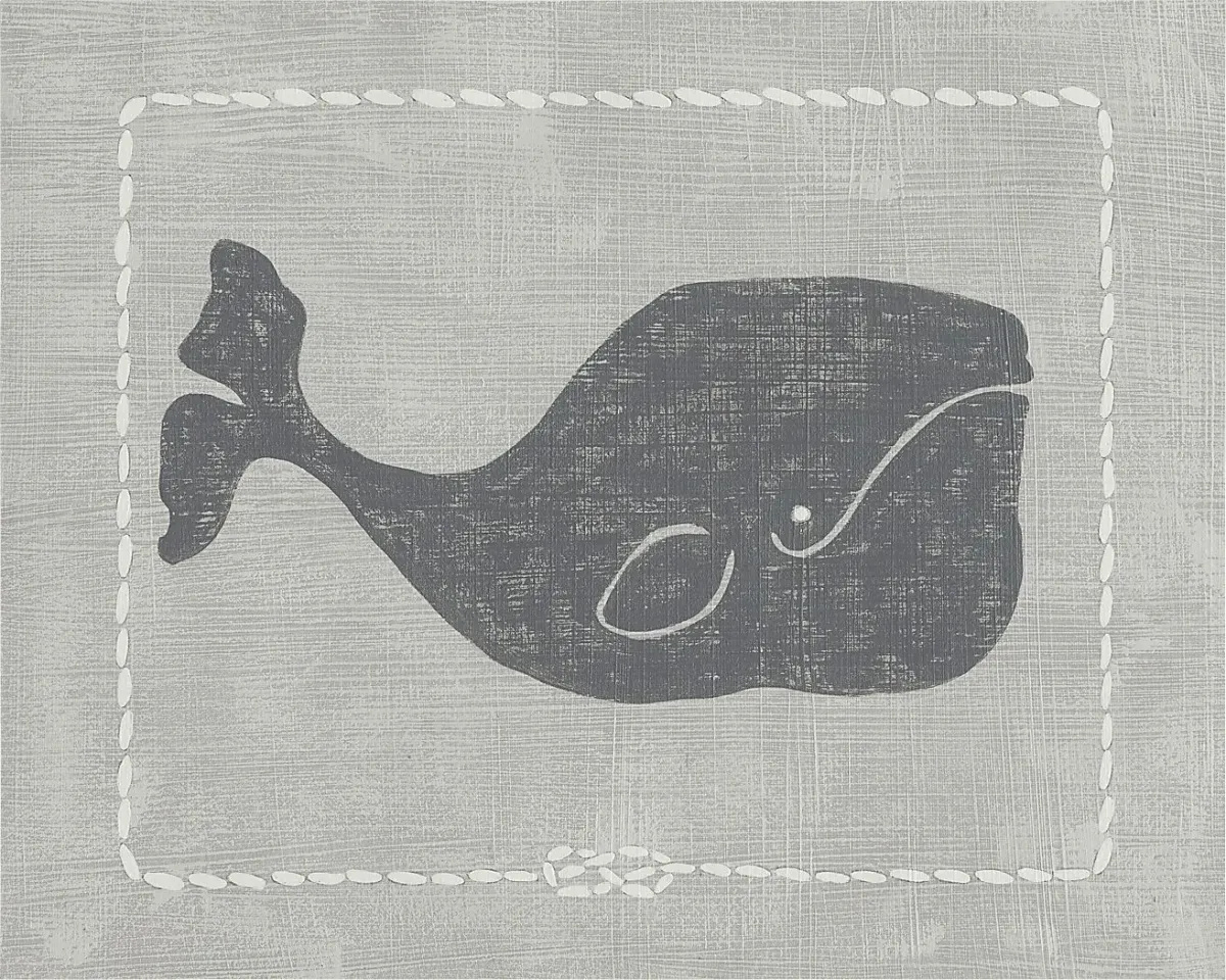 Kids Whales of Deep I Gray Artwork