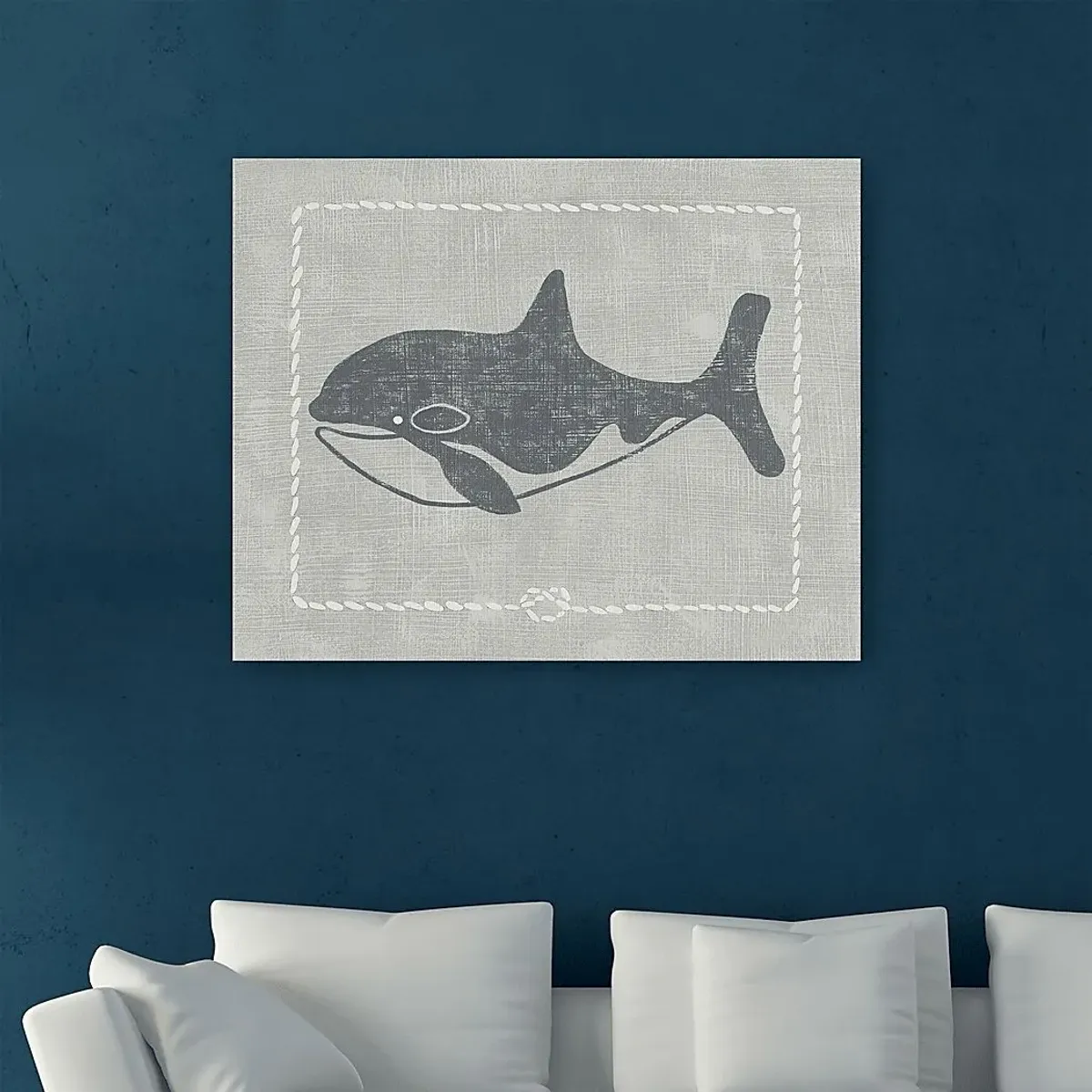 Kids Whales of Deep II Gray Artwork