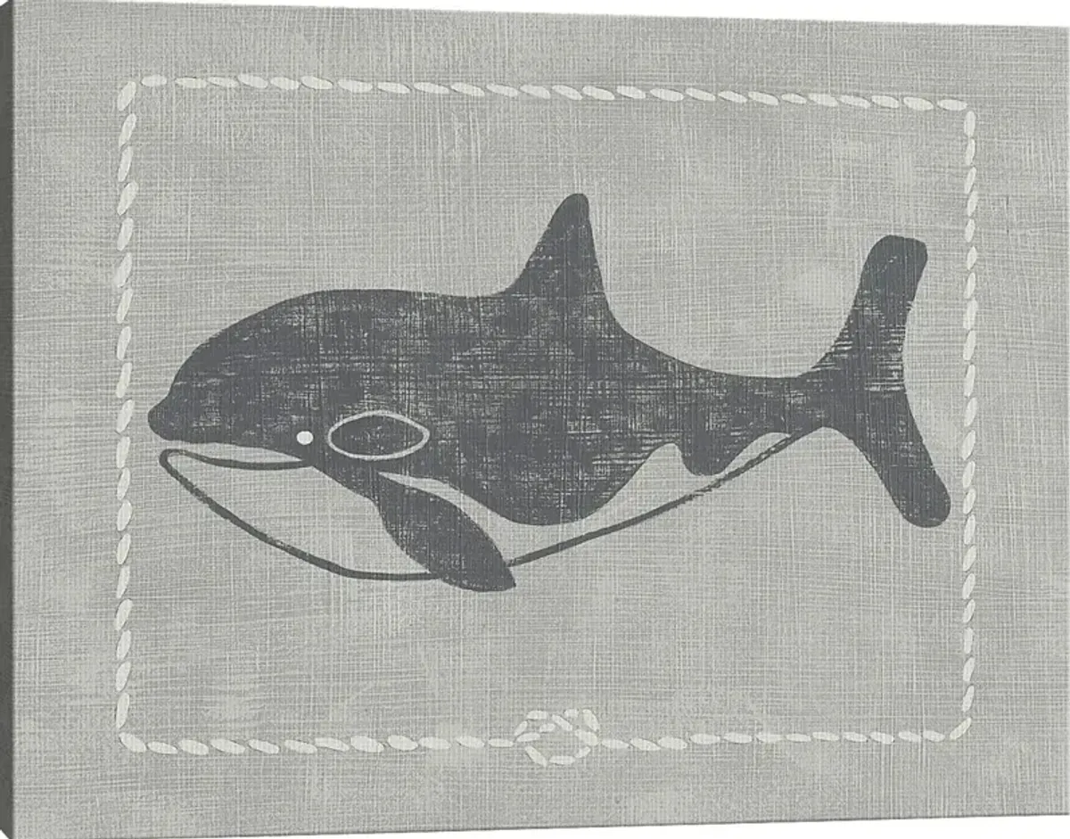 Kids Whales of Deep II Gray Artwork