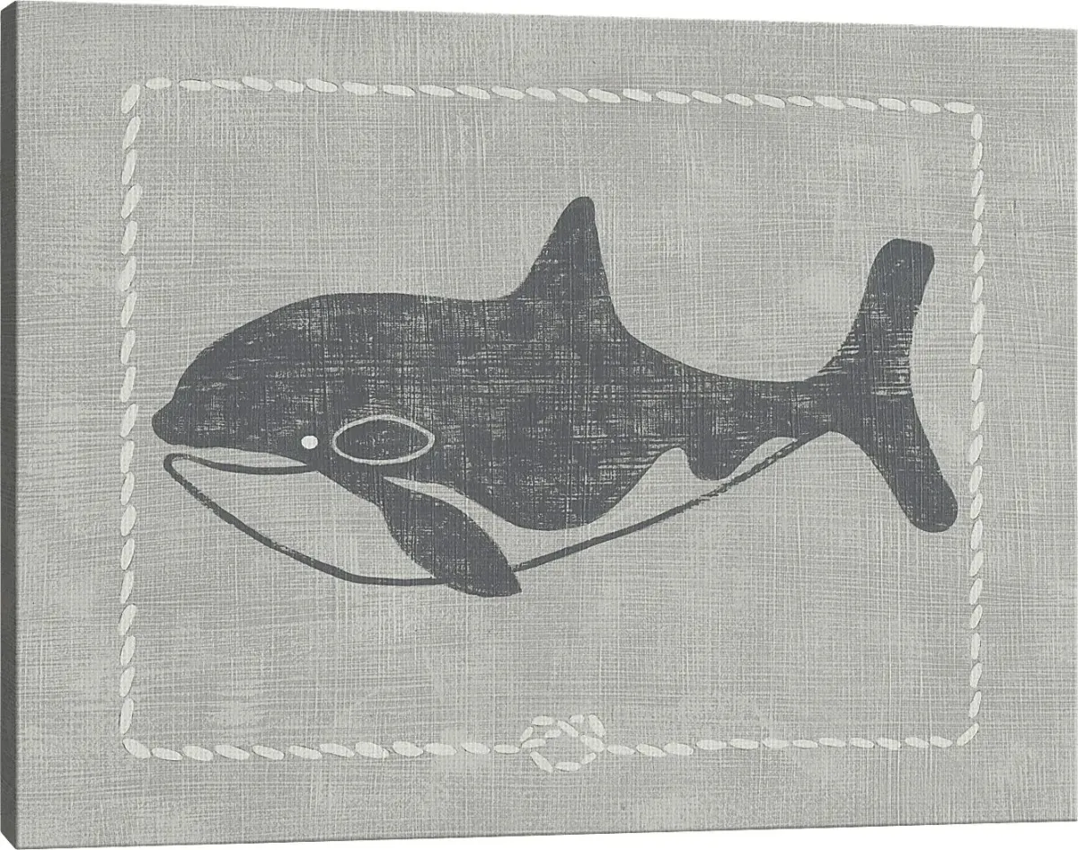 Kids Whales of Deep II Gray Artwork