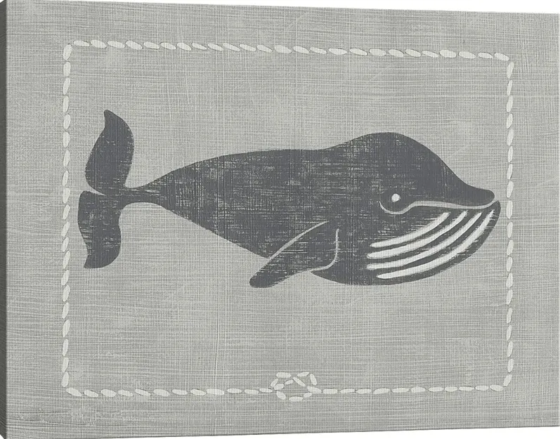 Kids Whales of Deep III Gray Artwork