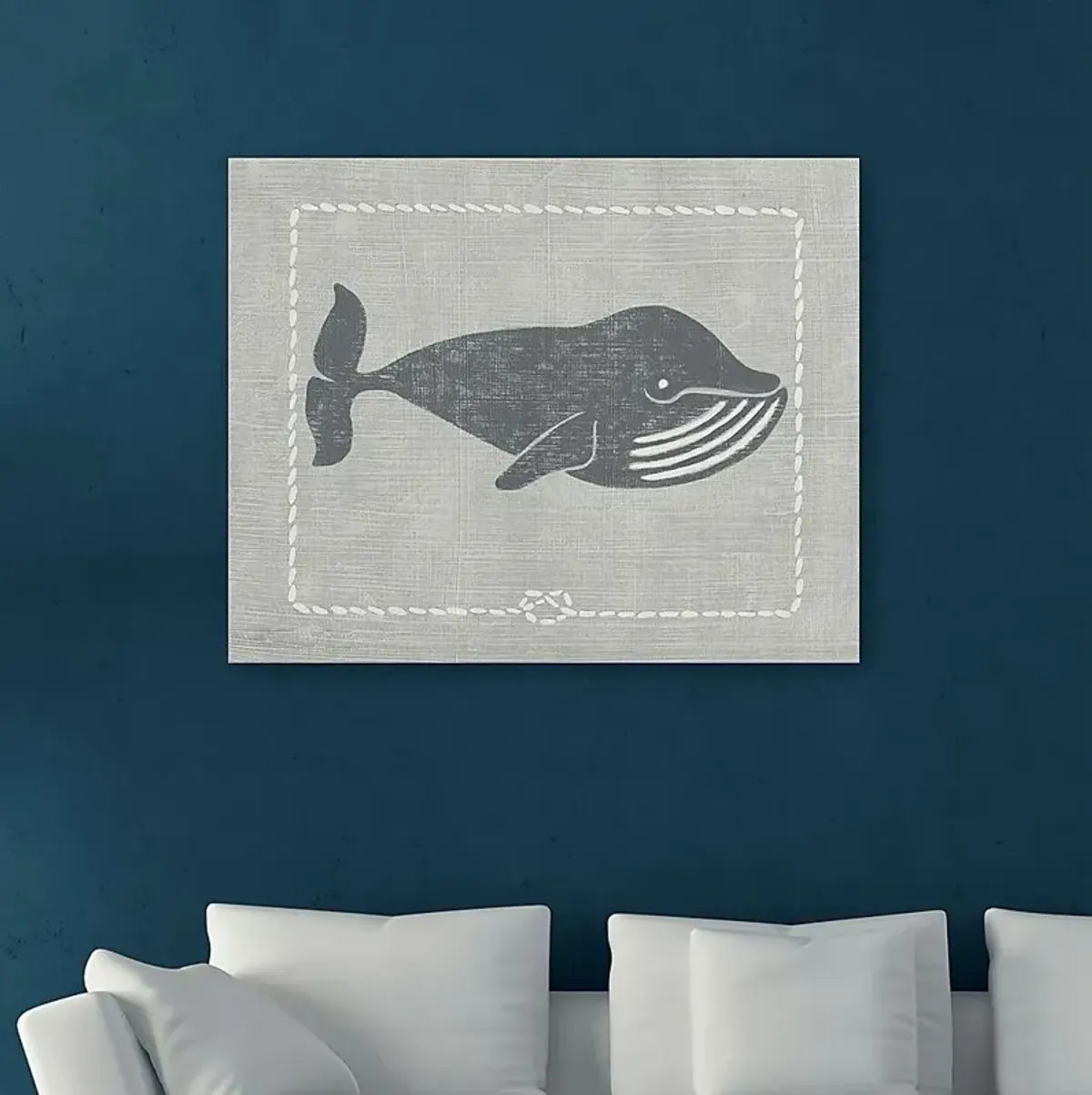 Kids Whales of Deep III Gray Artwork