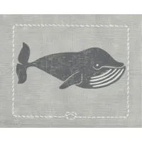 Kids Whales of Deep III Gray Artwork