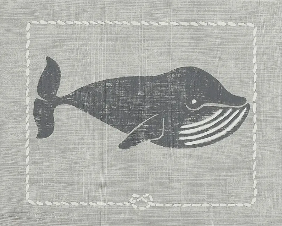 Kids Whales of Deep III Gray Artwork