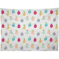 Kids Colorful Pineapple White Tapestry
