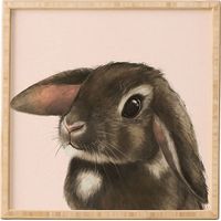 Kids Baby Bunny Boo Pink Framed Wall Art