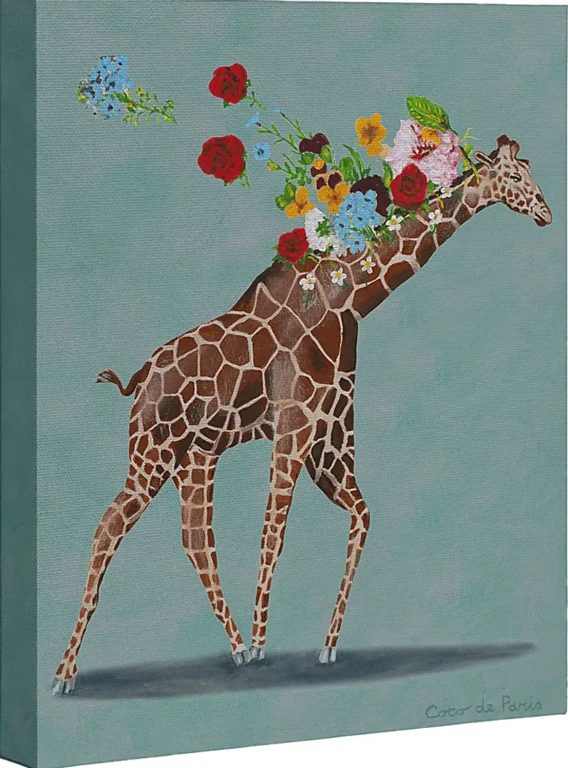 Kids Giraffe Bouquet I Gray Artwork