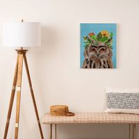 Kids Artist Owl I Blue Artwork