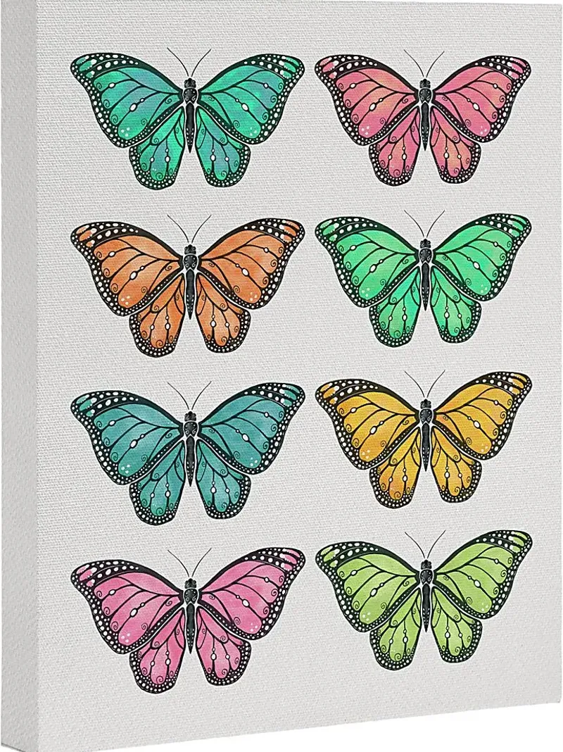 Kids Butterfly Gallery I White Artwork