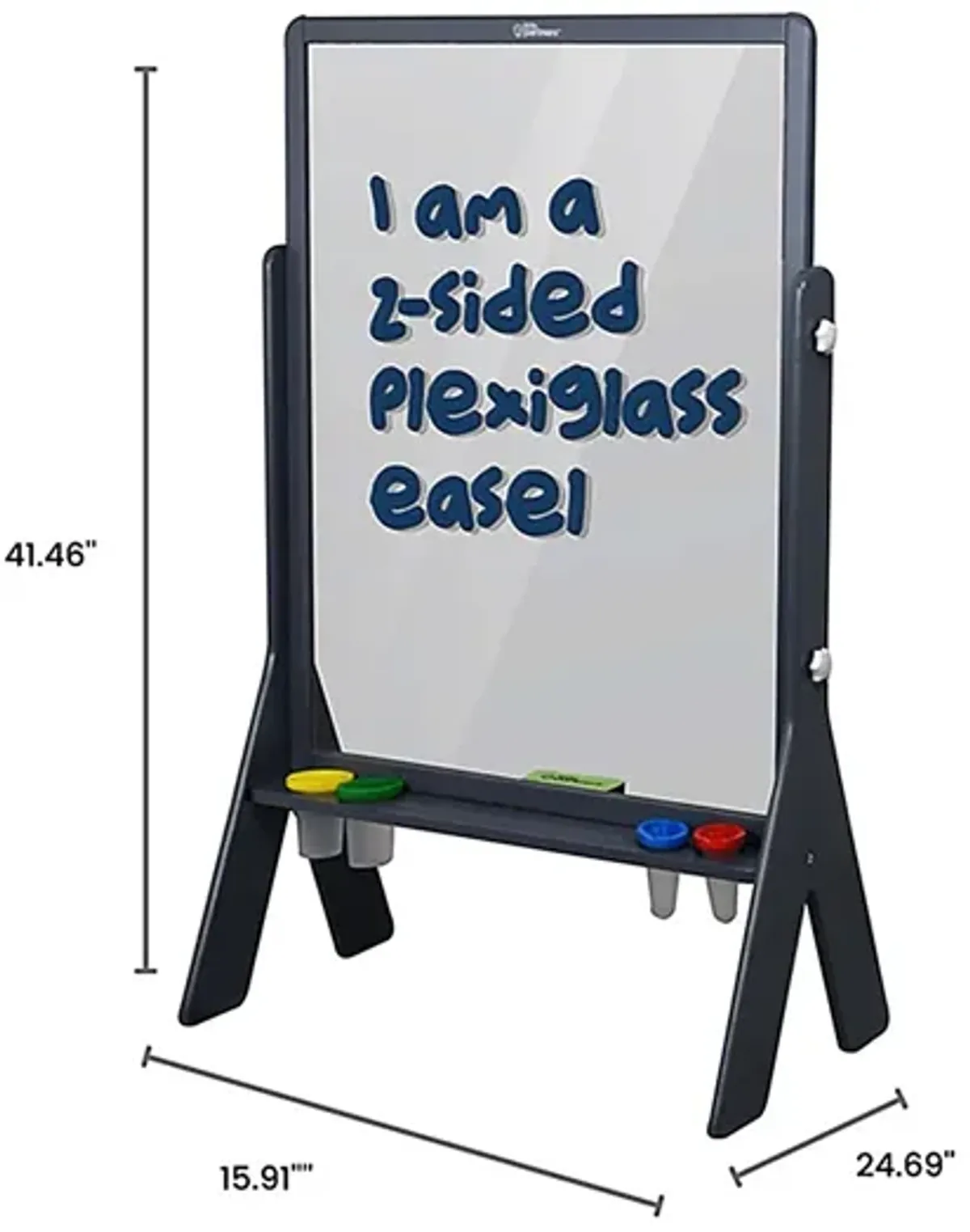 Little Partners Gray Peek-A-Boo Art Easel