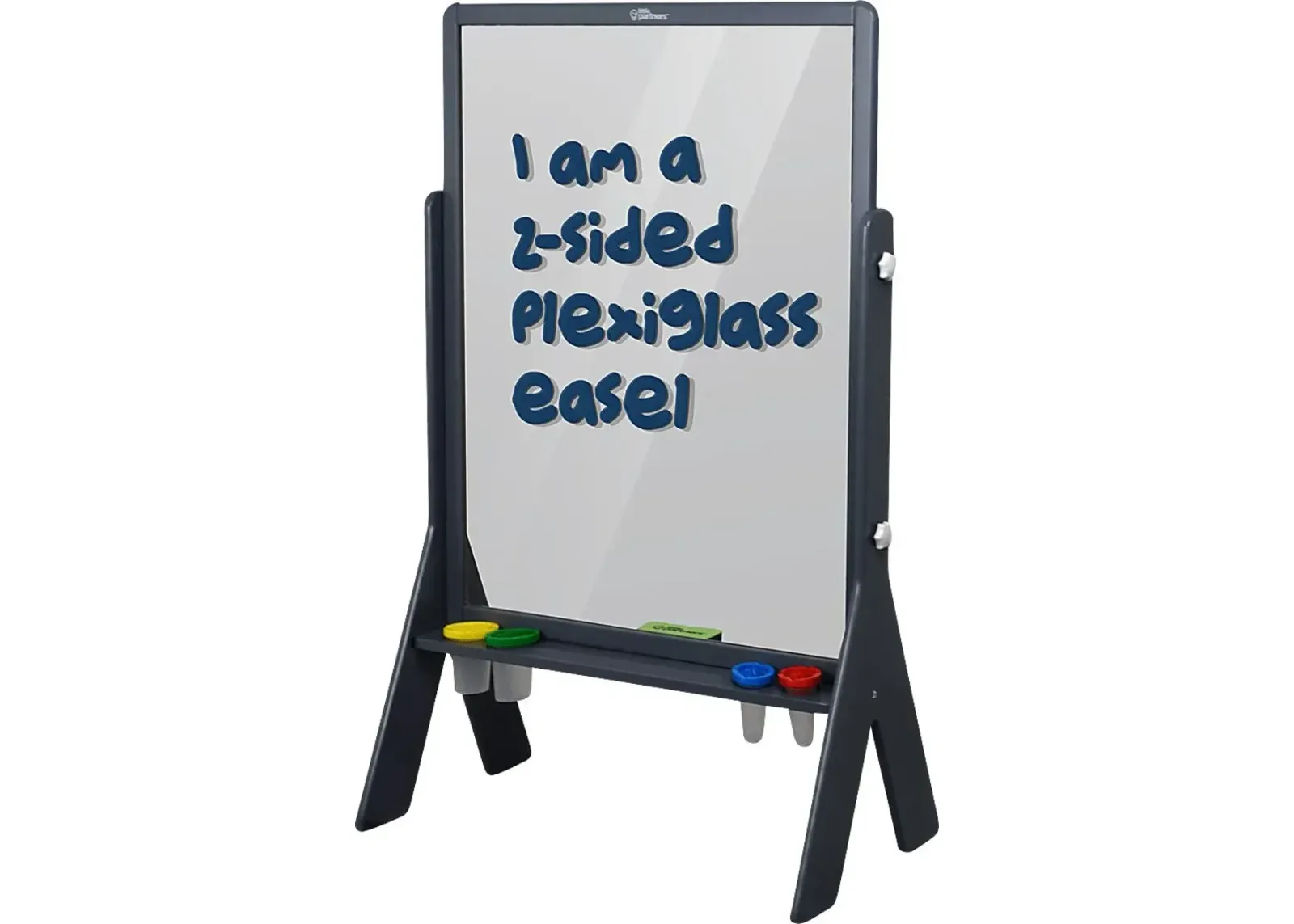 Little Partners Gray Peek-A-Boo Art Easel