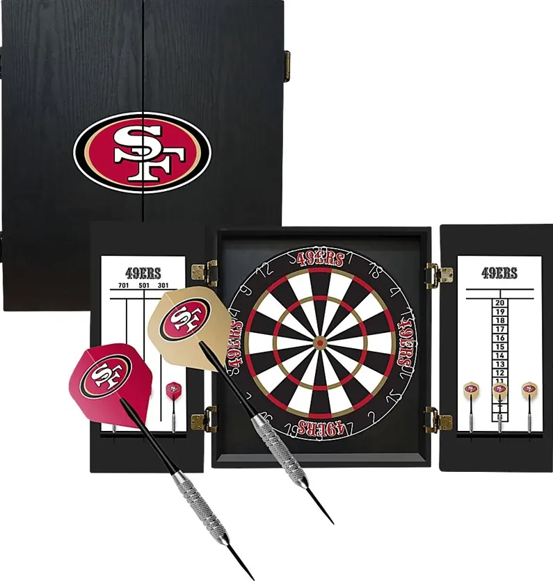 Fan's Choice Black San Francisco 49ers Dartboard Set