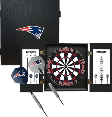 Fan's Choice Black New England Patriots Dartboard Set