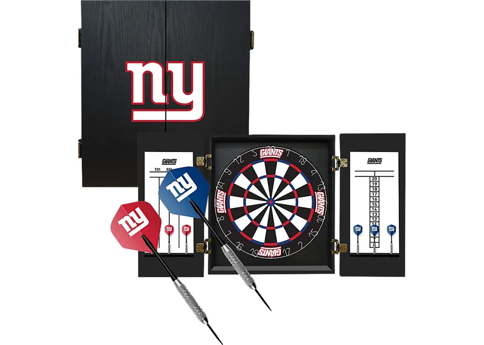 New York Giants Black Dartboard Set