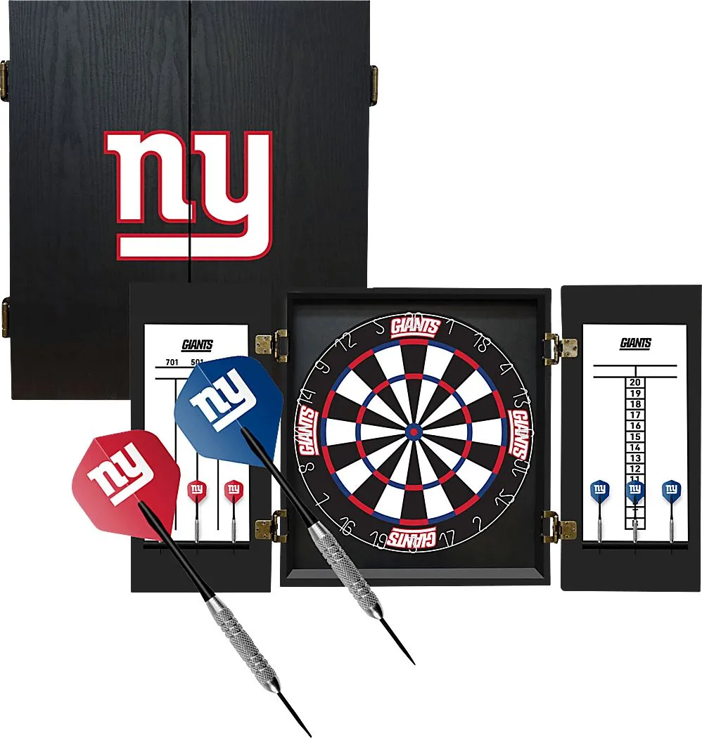 Fan's Choice Black New York Giants Dartboard Set