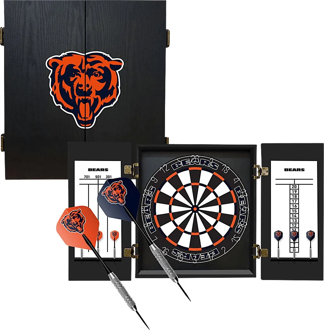 Fan's Choice Black Chicago Bears Dartboard Set