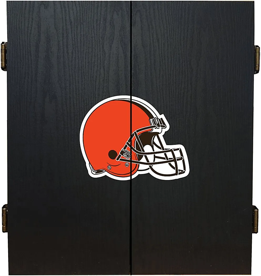 Fan's Choice Black Cleveland Browns Dartboard Set