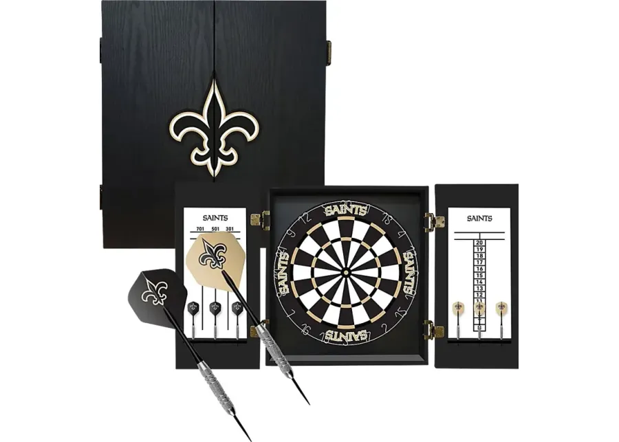 Fan's Choice Black New Orleans Saints Dartboard Set