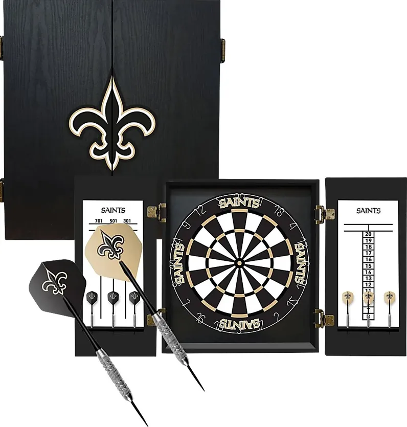 Fan's Choice Black New Orleans Saints Dartboard Set