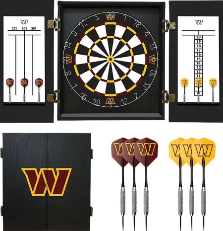 Fan's Choice Black Washington Commanders Dartboard Set