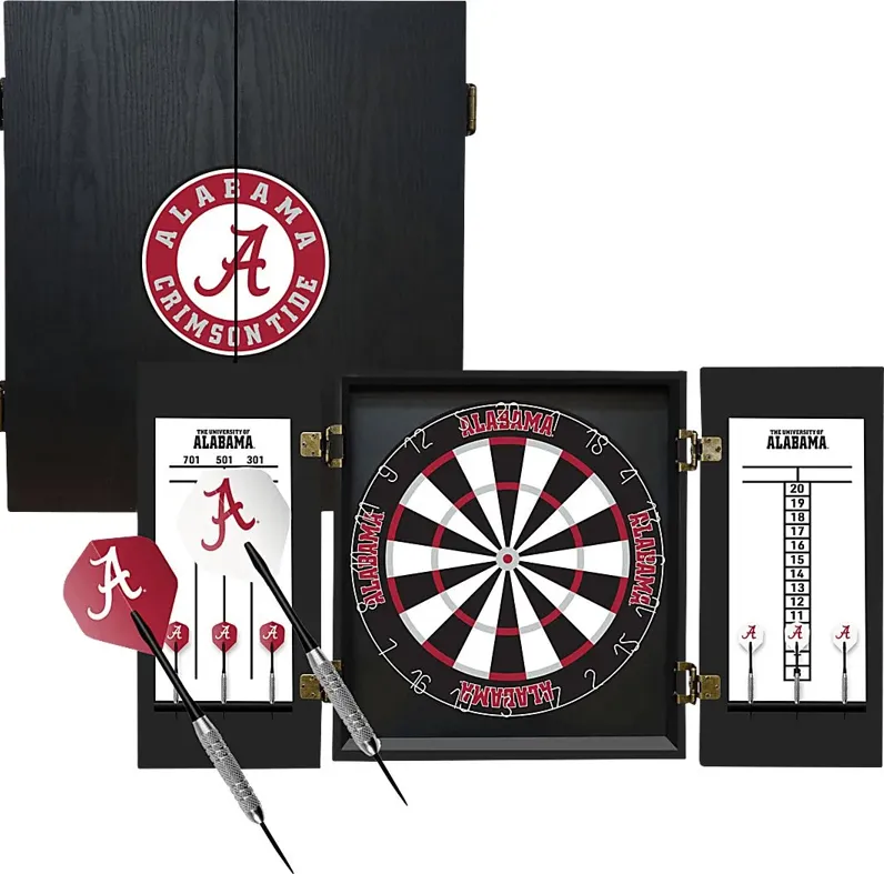 Fan's Choice Black University of Alabama Dartboard Set