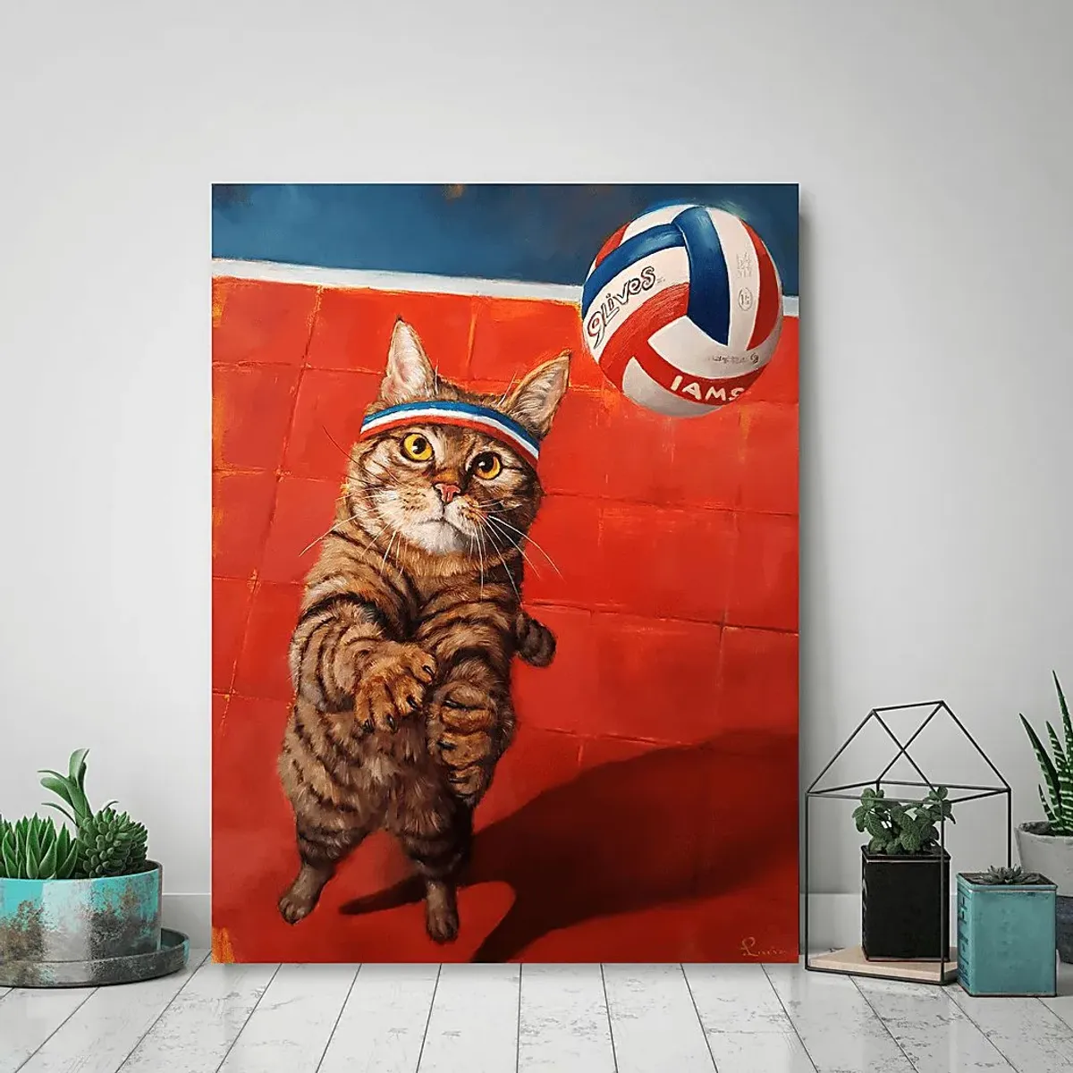 Kids Cat Volley Red Artwork