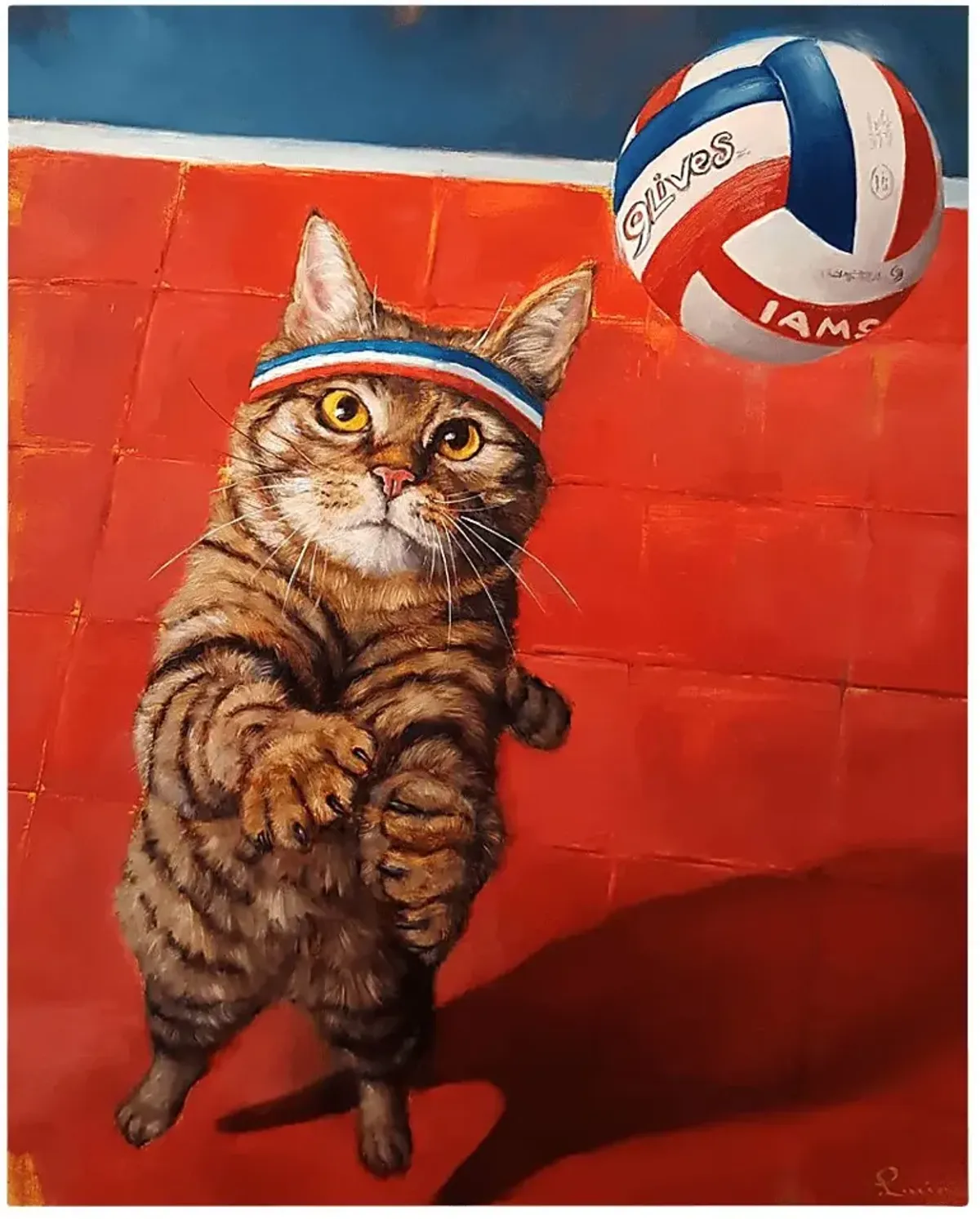 Kids Cat Volley Red Artwork