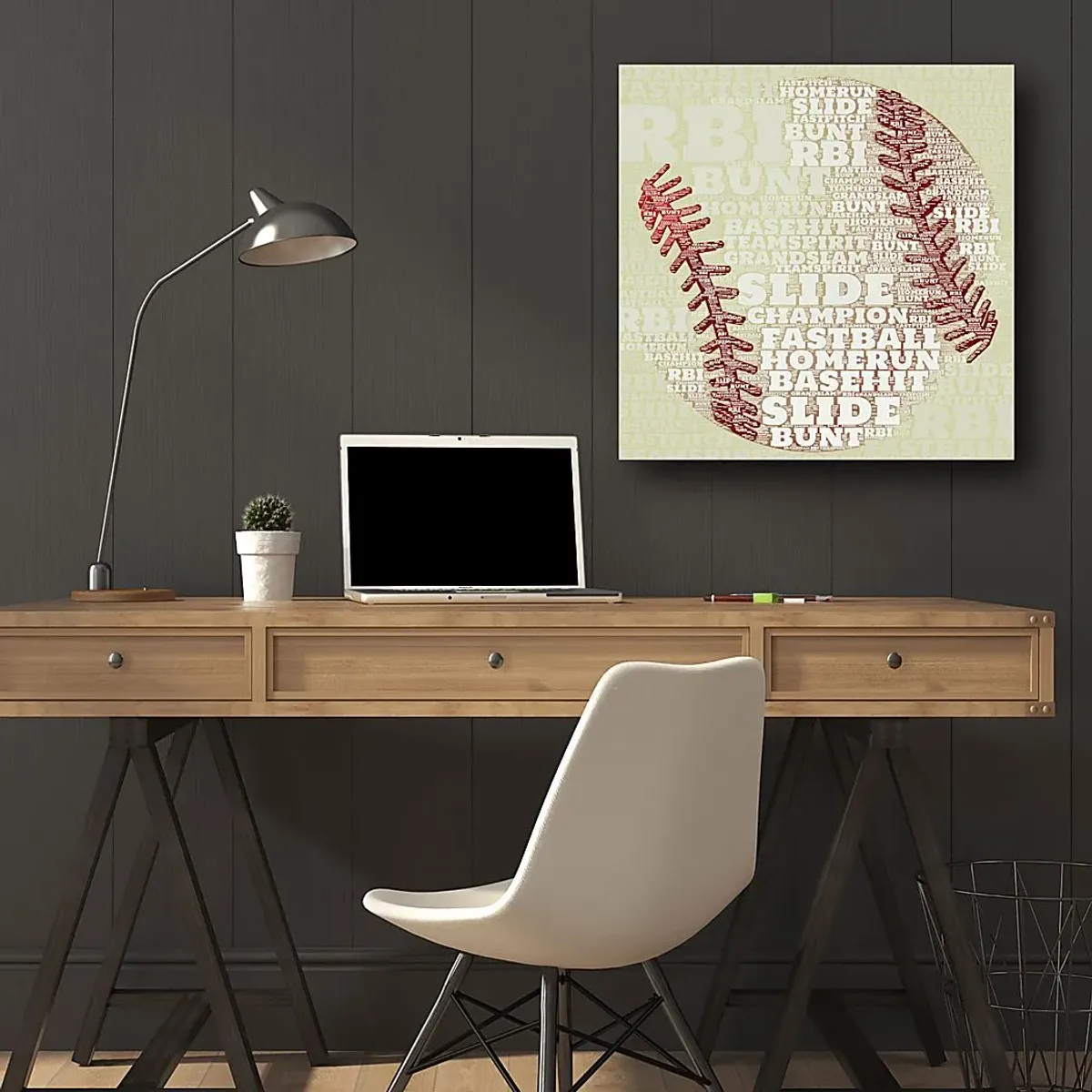 Kids Baseball Jargon Cream Artwork