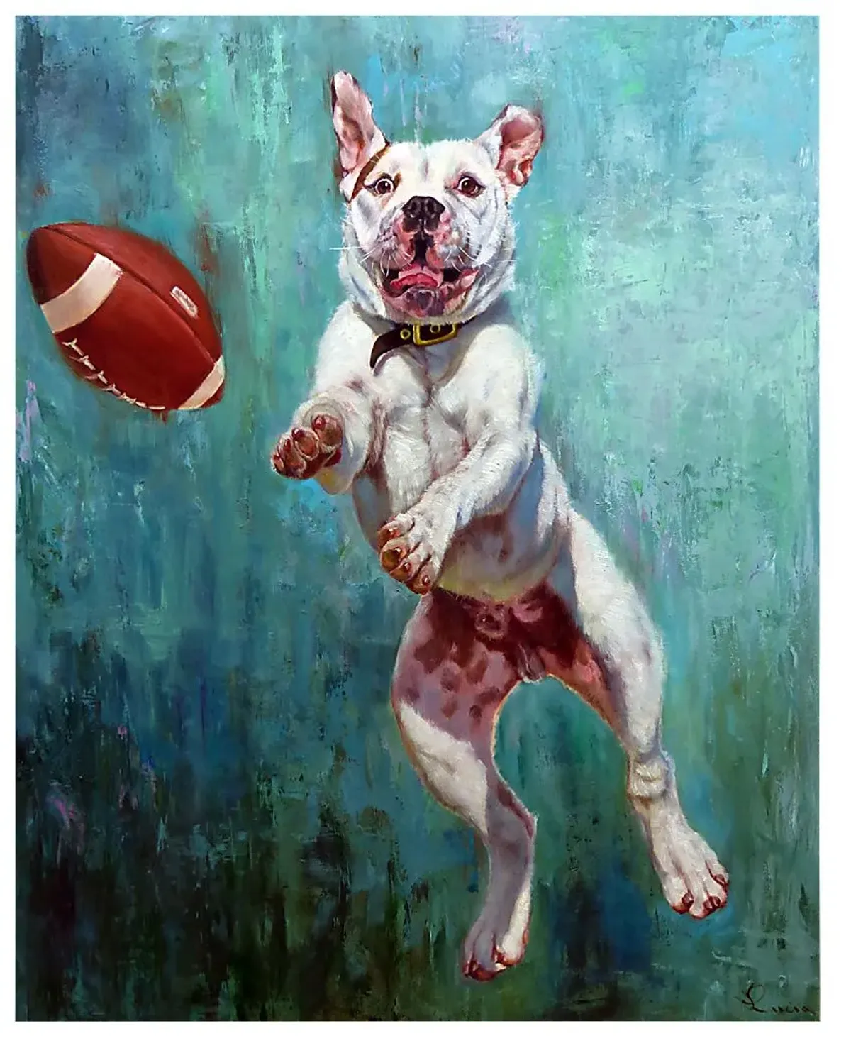 Kids Doggy Catch Blue Artwork