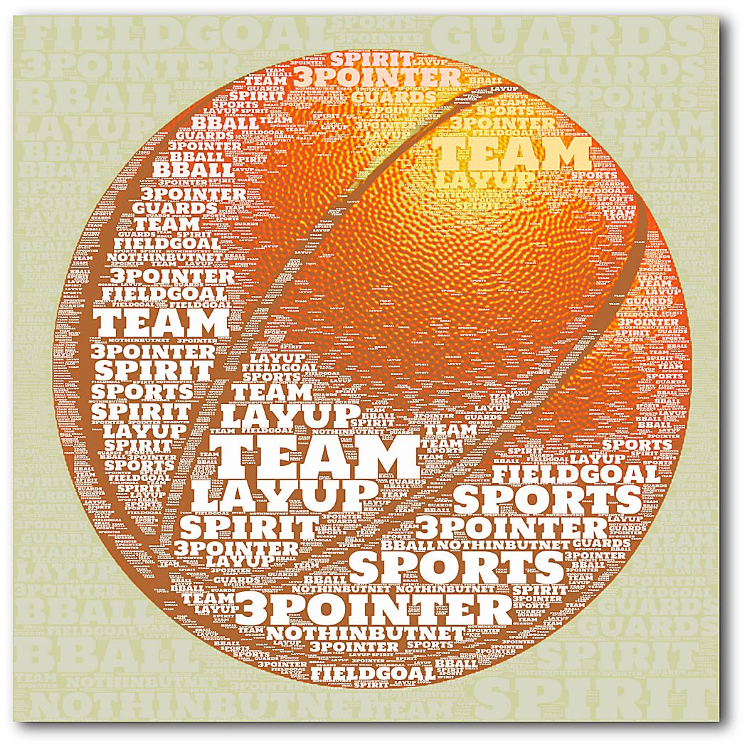 Kids Basketball Jargon Cream Artwork