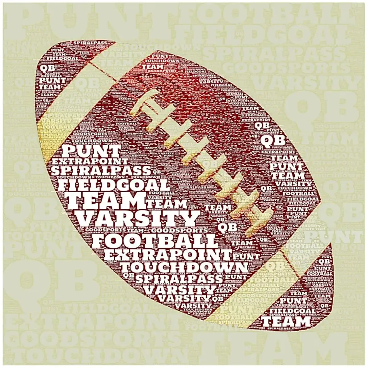 Kids Football Jargon Cream Artwork