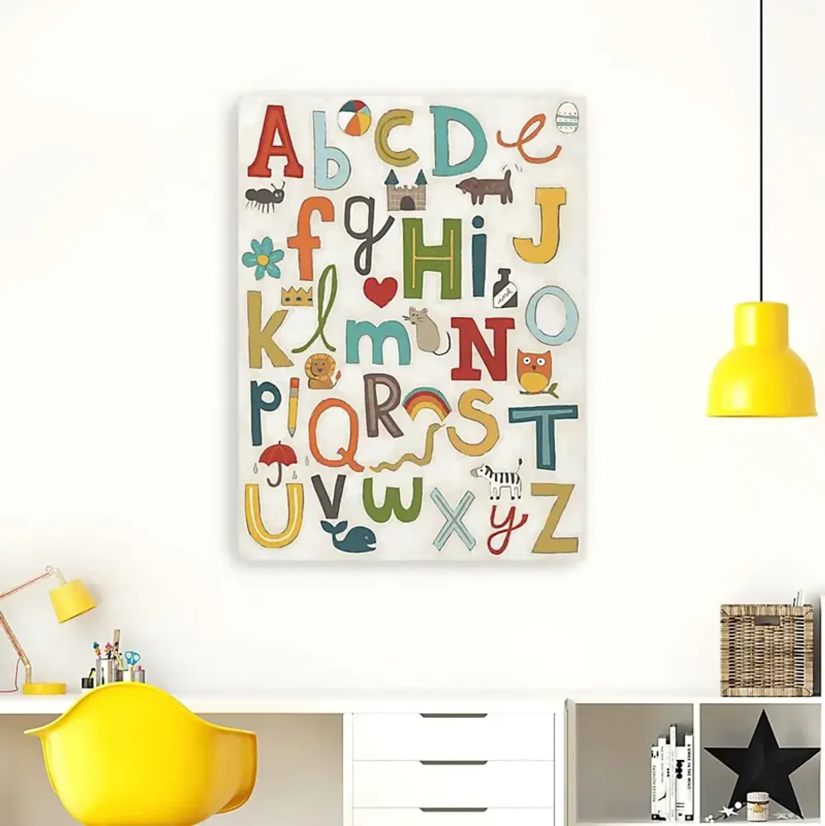 Kids Fun Letters White Artwork