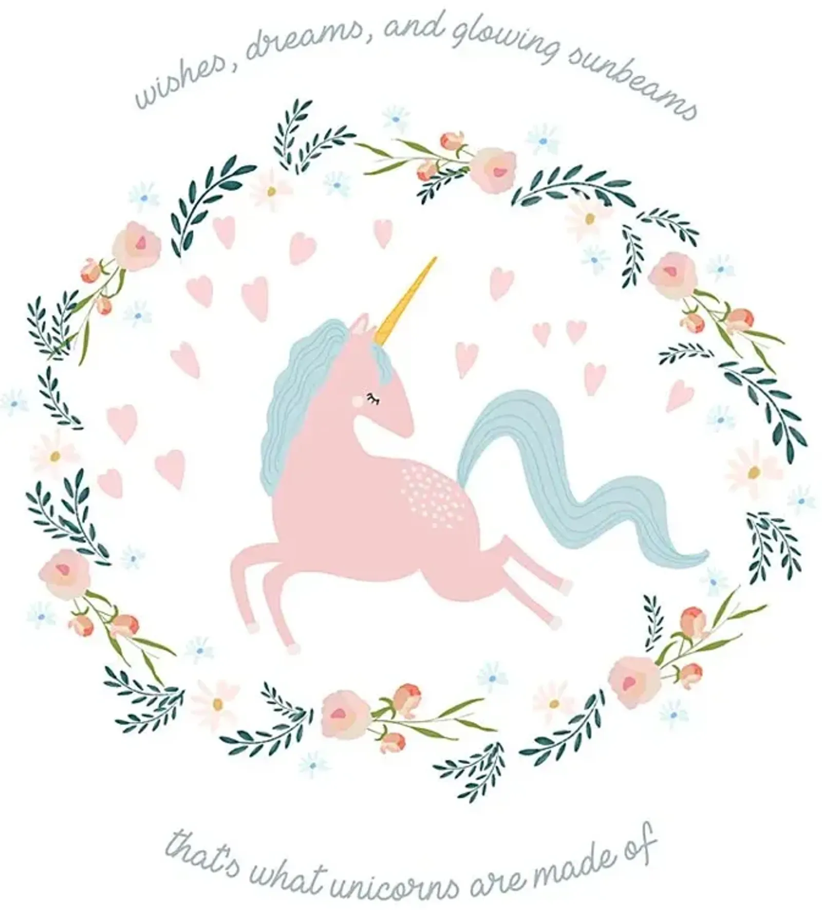 Kids Wishful Unicorn White Artwork