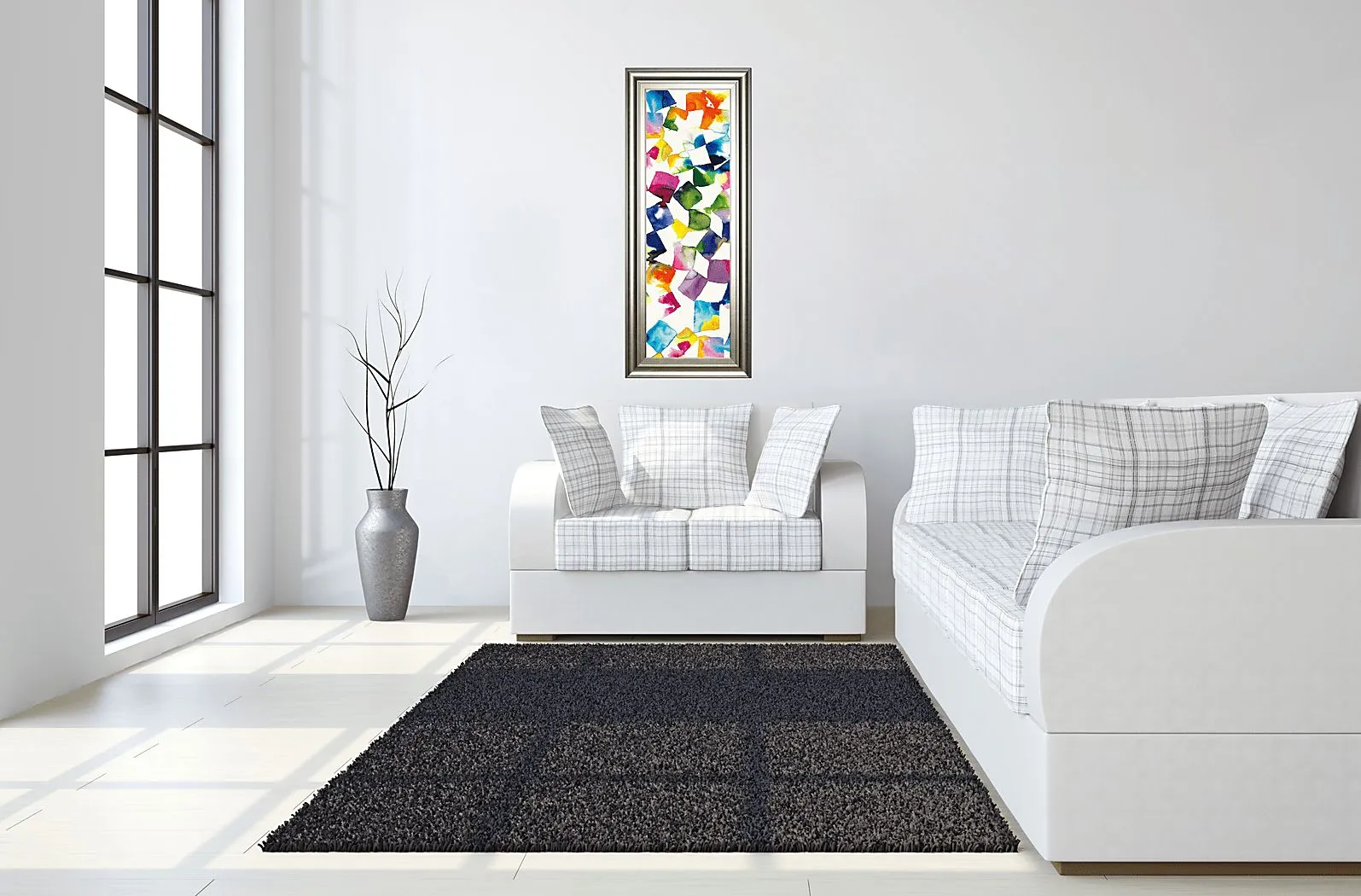 Kids Bright Cubism White Artwork