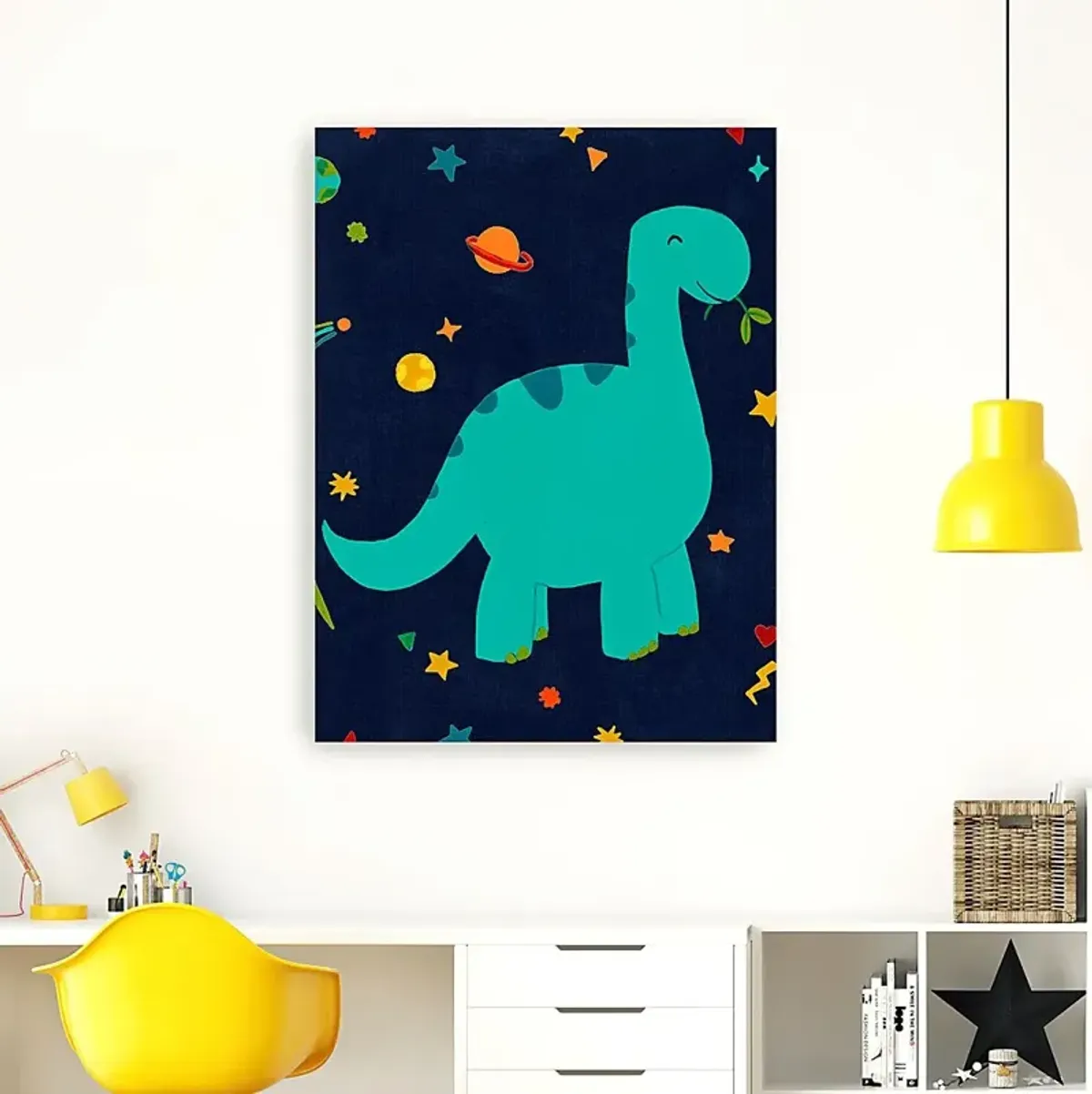 Kids Space Dinos II Blue Artwork