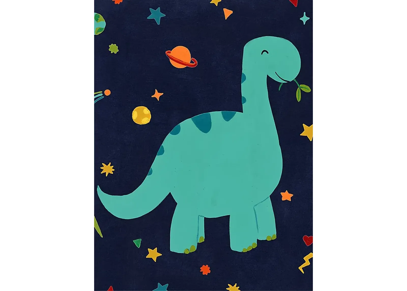 Kids Space Dinos II Blue Artwork