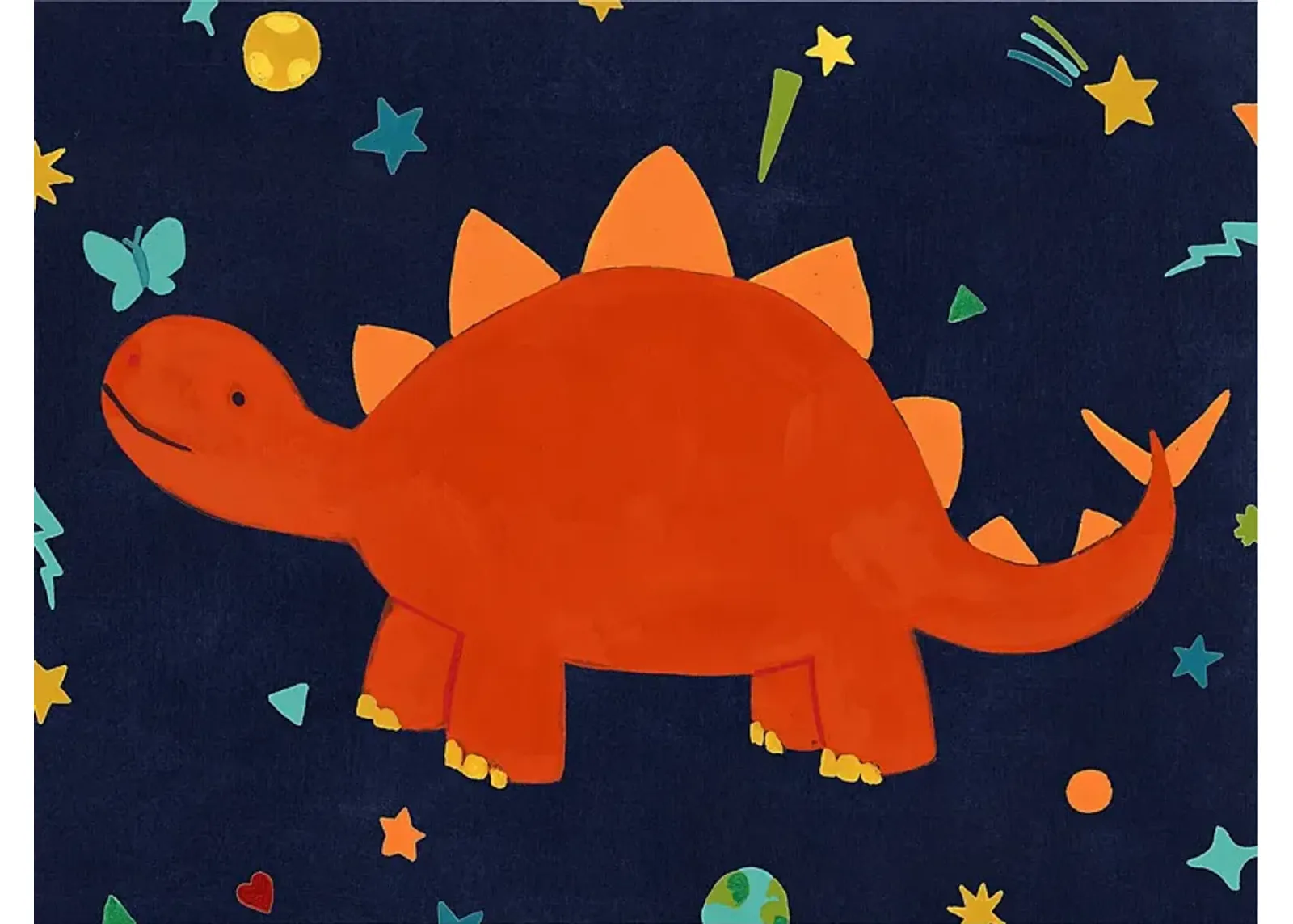 Kids Space Dinos IV Red Artwork