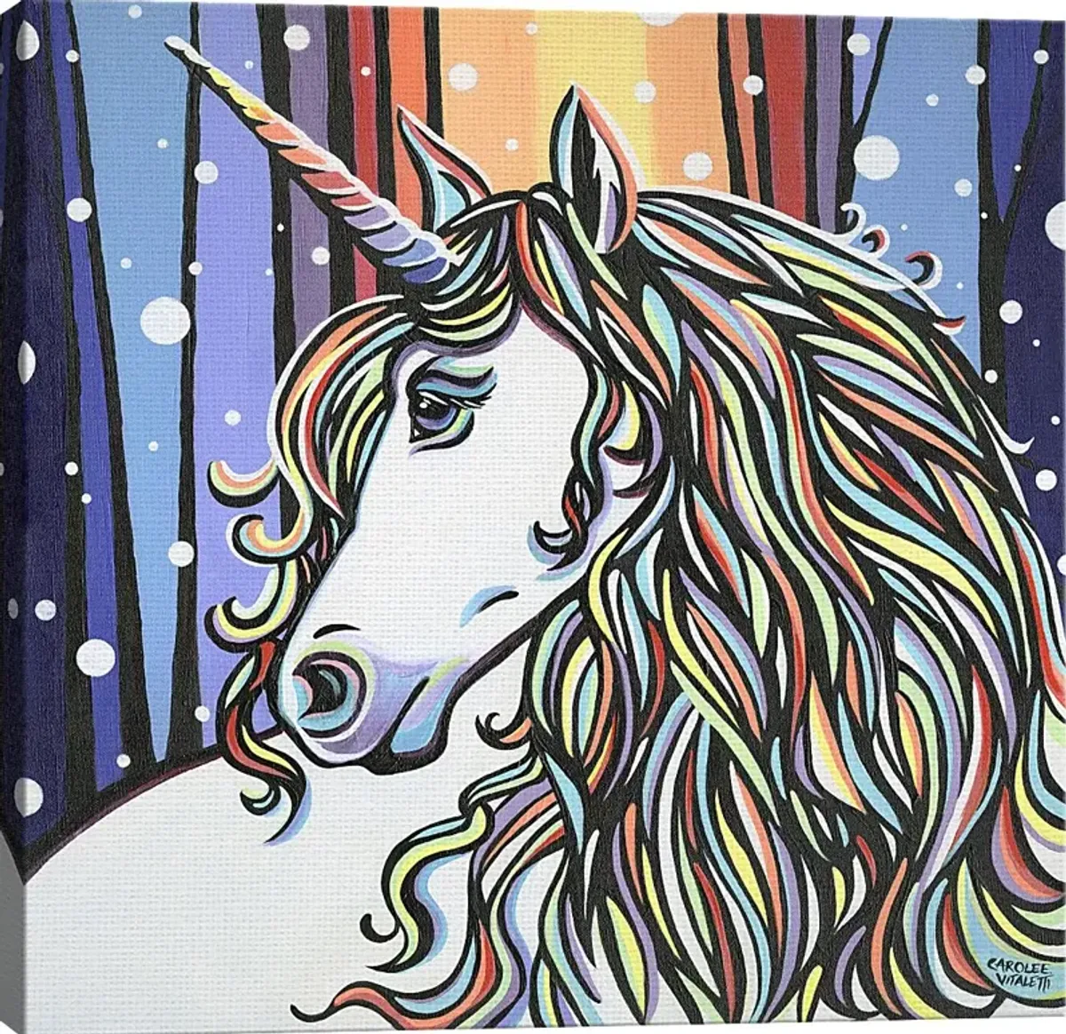 Kids Glorious Unicorn White Artwork