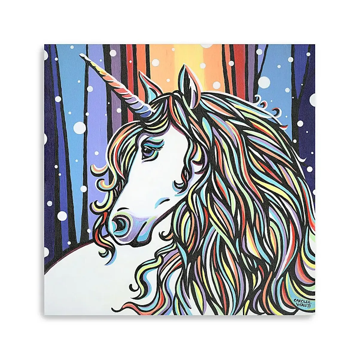 Kids Glorious Unicorn White Artwork