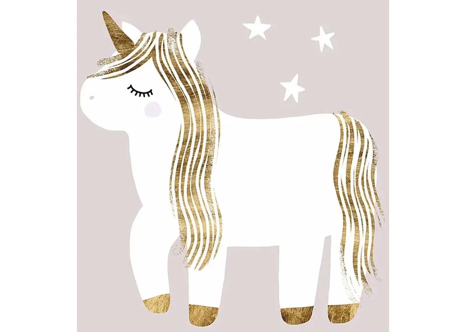 Kids Starry Unicorn I Gray Artwork